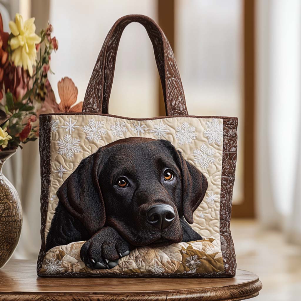 Snowy Eyes Quilted Tote Bag Present Ideas For Animal Lovers