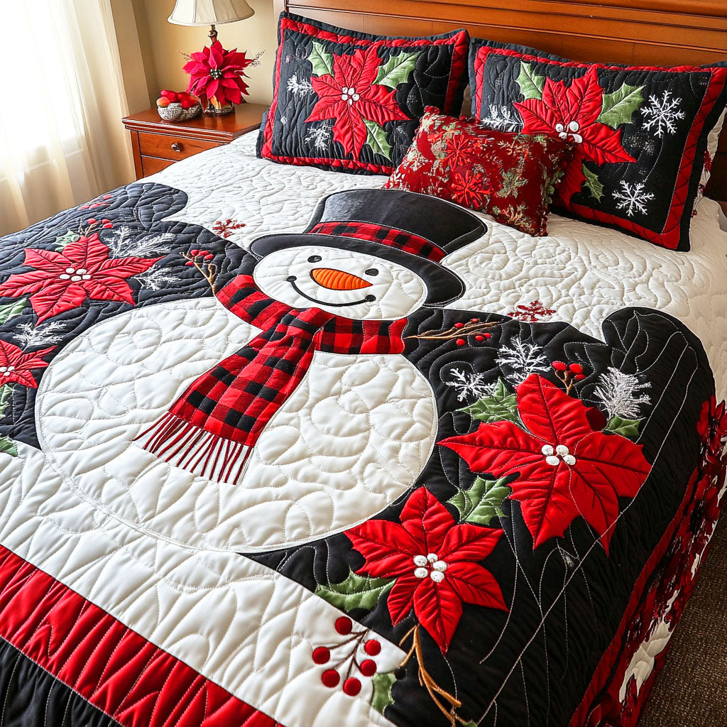 Snowy Glow Quilted Bedding Set Best Holiday Duvet Covers Xmas Presents For Mother In Law