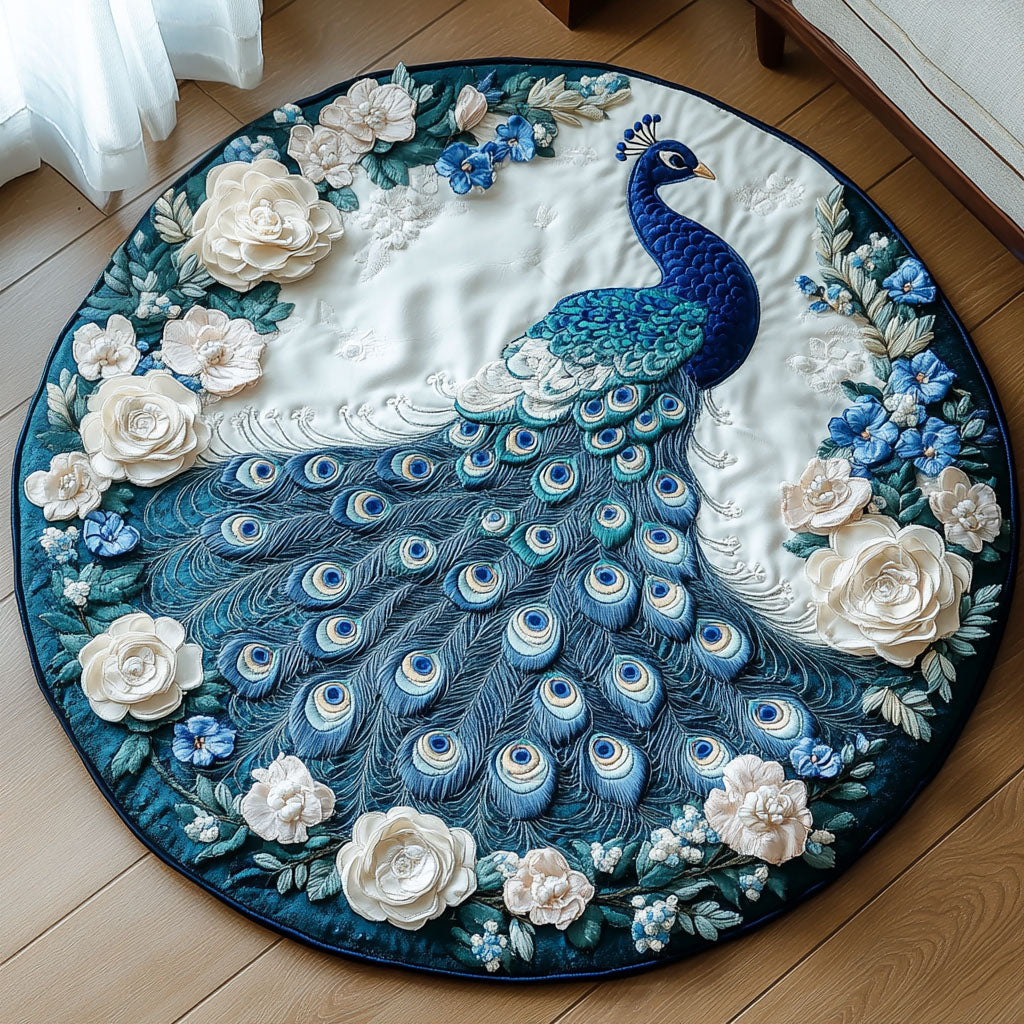 Snowy Grace Quilted Round Mat Entry Way Ideas Luxury Gifts For Grandma