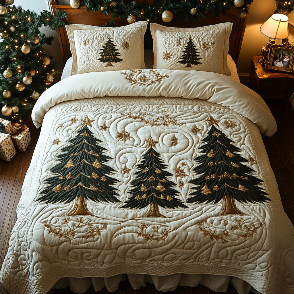 Snowy Grove Quilted Bedding Set Xmas Duvet Sets Christmas Ideas For Wife