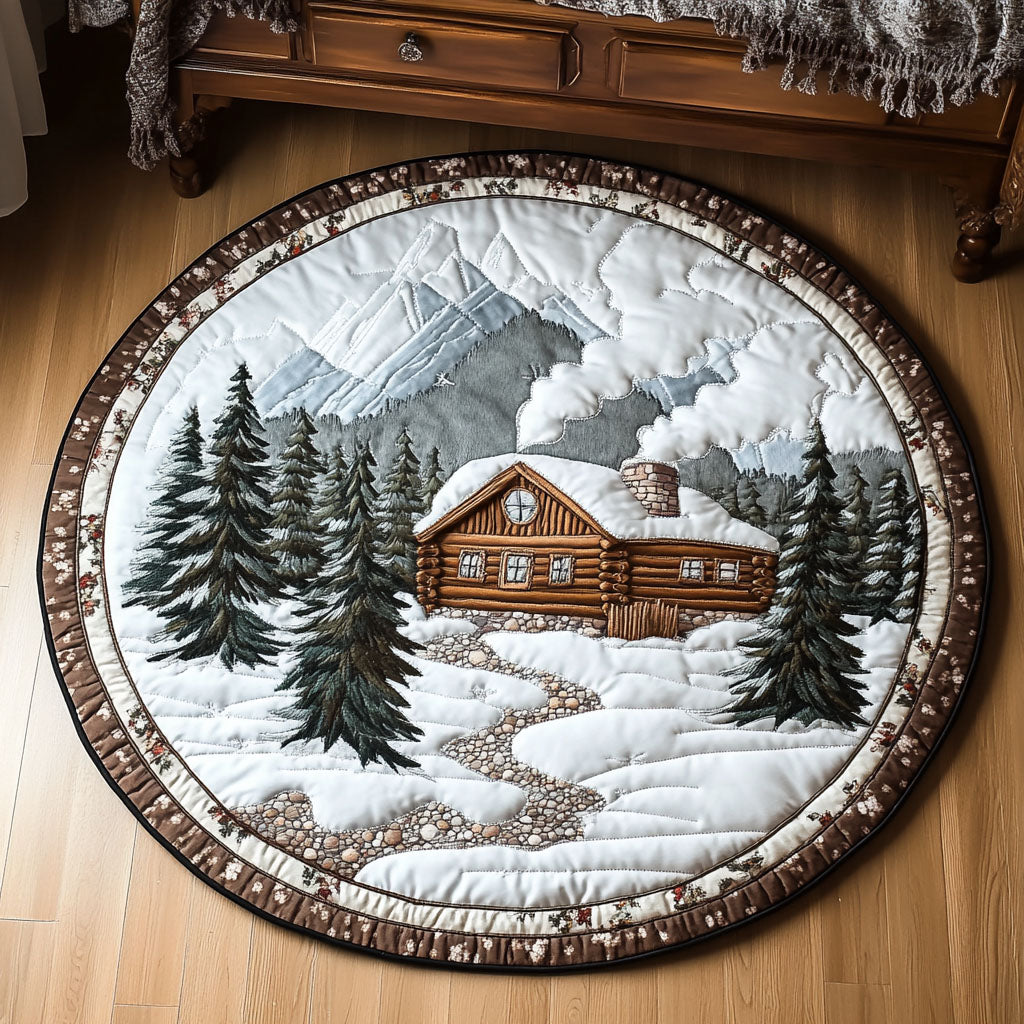 Snowy Haven Quilted Round Mat Foyer Decor Ideas Custom Tree Skirts