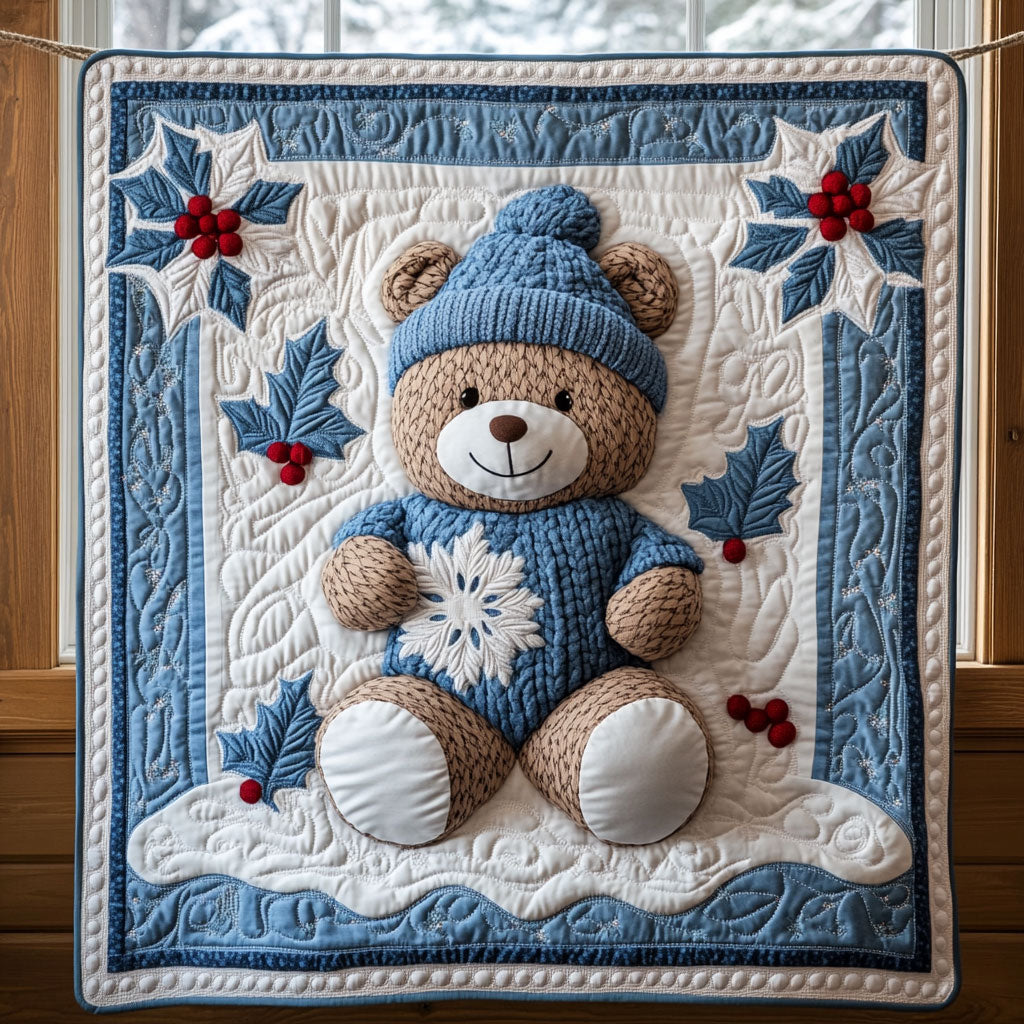 Snowy Hug Quilt High-Quality Cotton Quilt Blanket for Restful Sleep