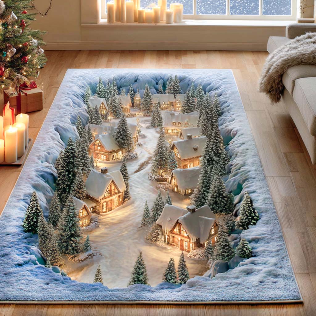 Snowy Path Area Rug Front Door Decor Christmas Gifts For My Wife