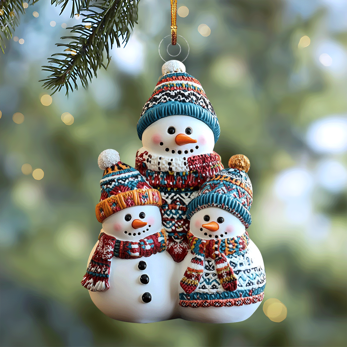 Snowy Smiles Charm Mica Ornament