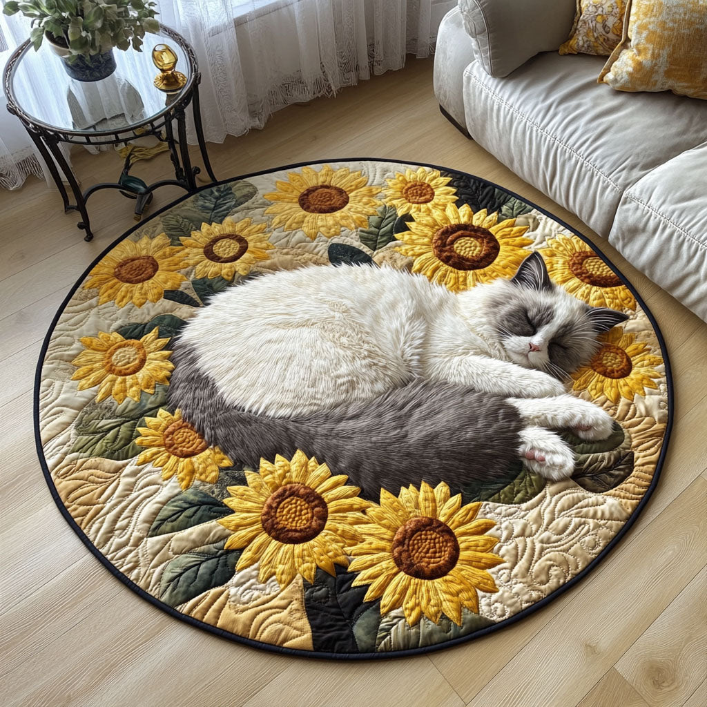 Snug Quilted Round Mat Front Entryway Ideas Gifts For Someone Who Likes Cats