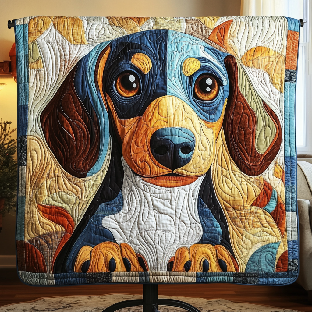 Snuggle Buddy Quilted Blanket Bedroom Xmas Decor Dachshund Related Gifts