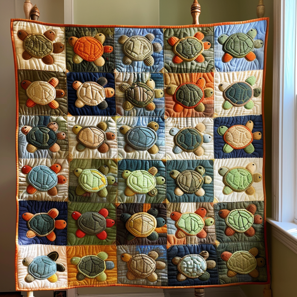 Snuggle Turtle Quilted Blanket Gifts For A Turtle Lover