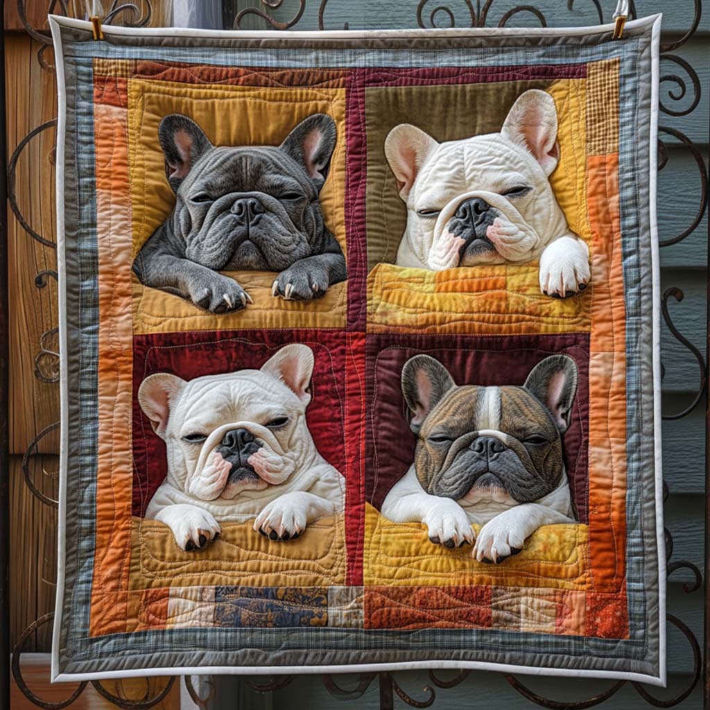 Snuggled Friends Quilted Blanket Gifts For Frenchie Lovers