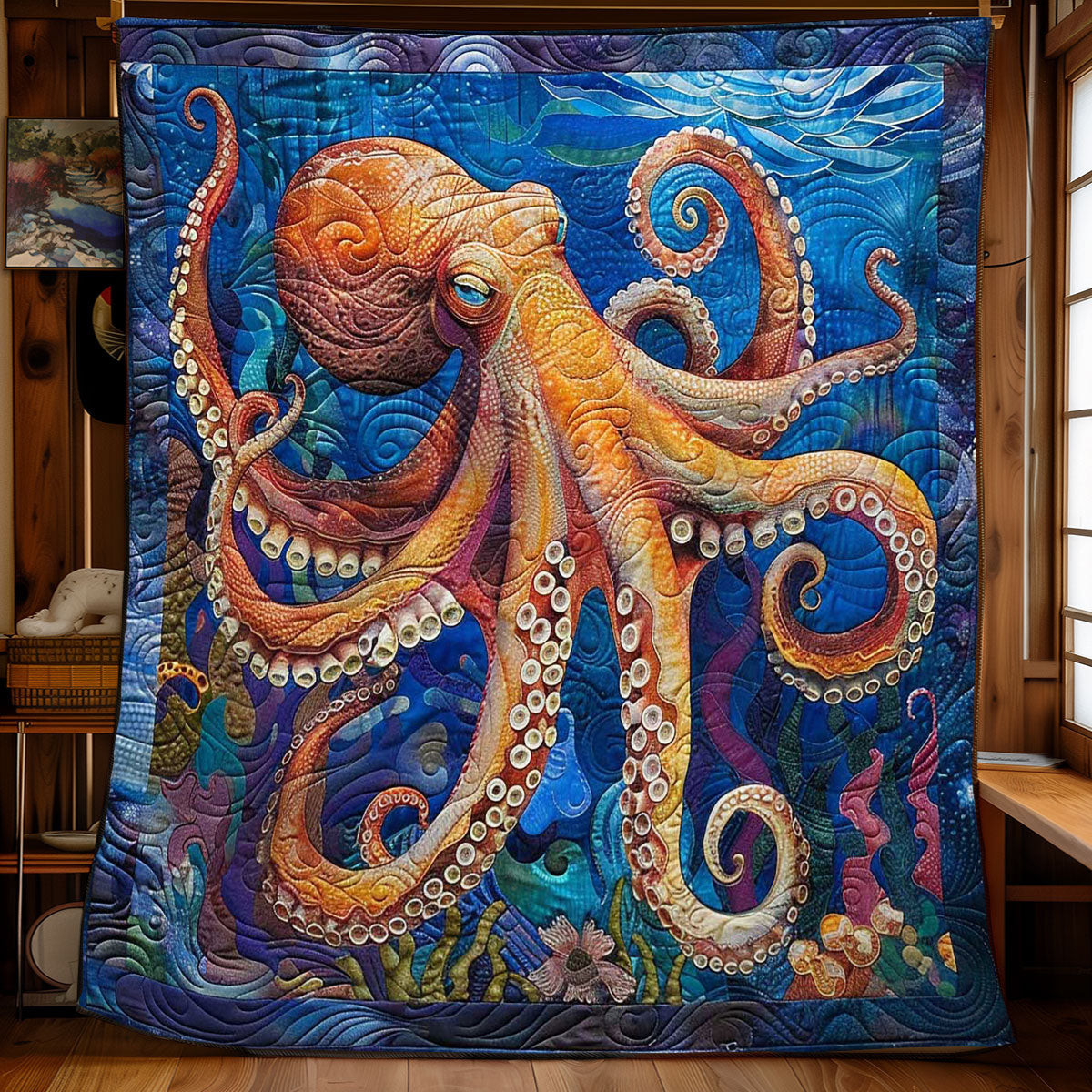 Snuggly Octopus Quilt Blanket Soft Throw Blanket Awesome Mother's Day Gifts For Mom