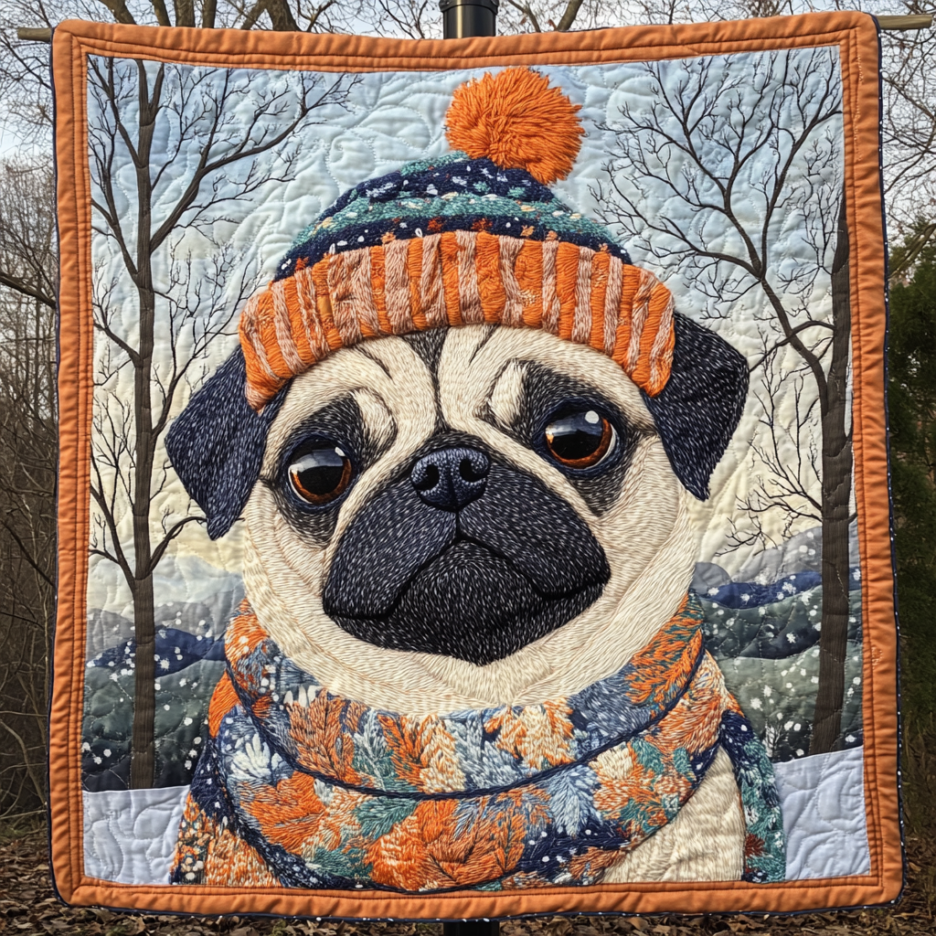 Snuggly Pug Love Quilted Blanket Best Christmas Gifts For Dog Lovers