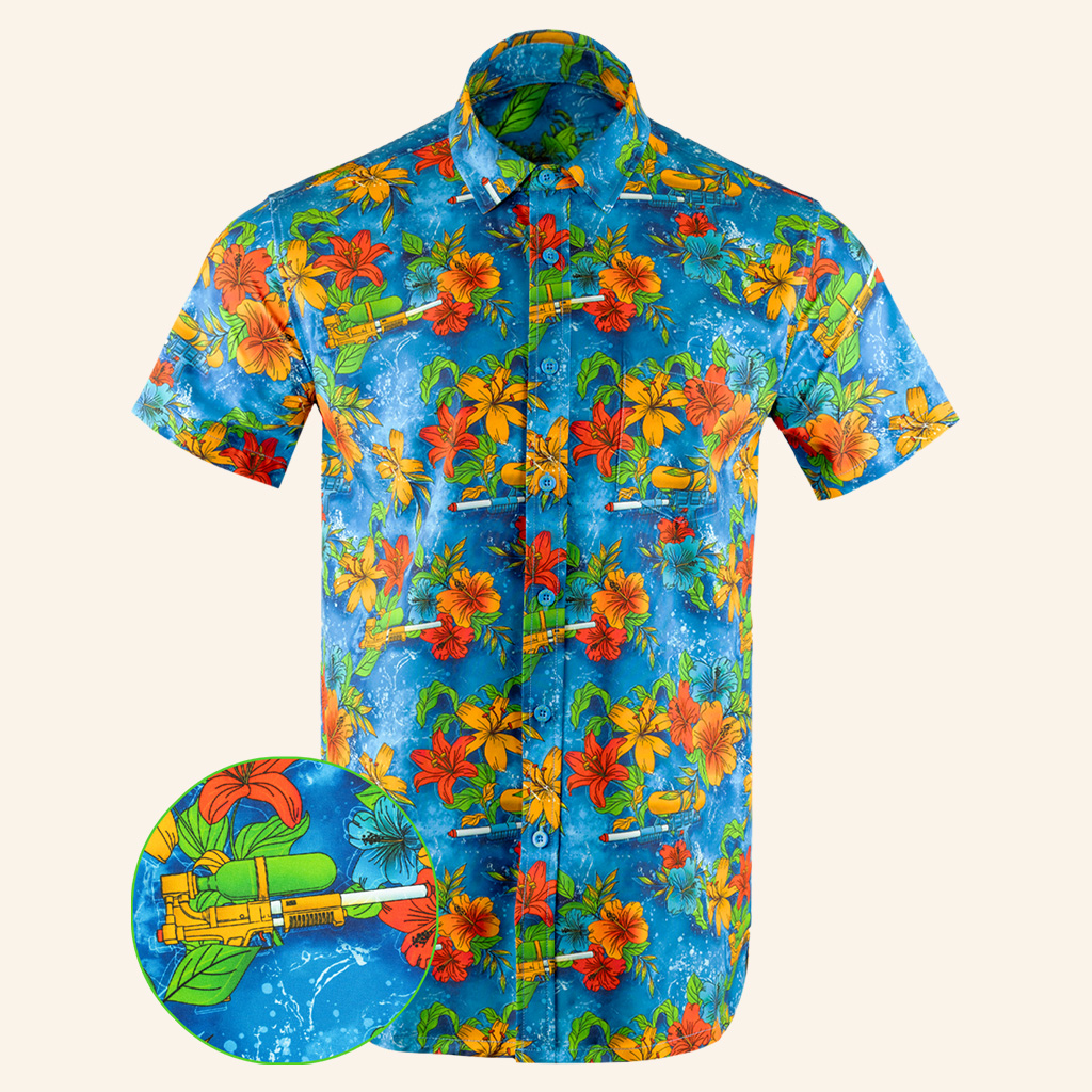 Soak 'Em Button Down Shirt Tactical Shirt Hawaii Style Gift Ideas For Him Soak 'Em Button Down Shirt Tactical Shirt Hawaii Style Gift Ideas For Him