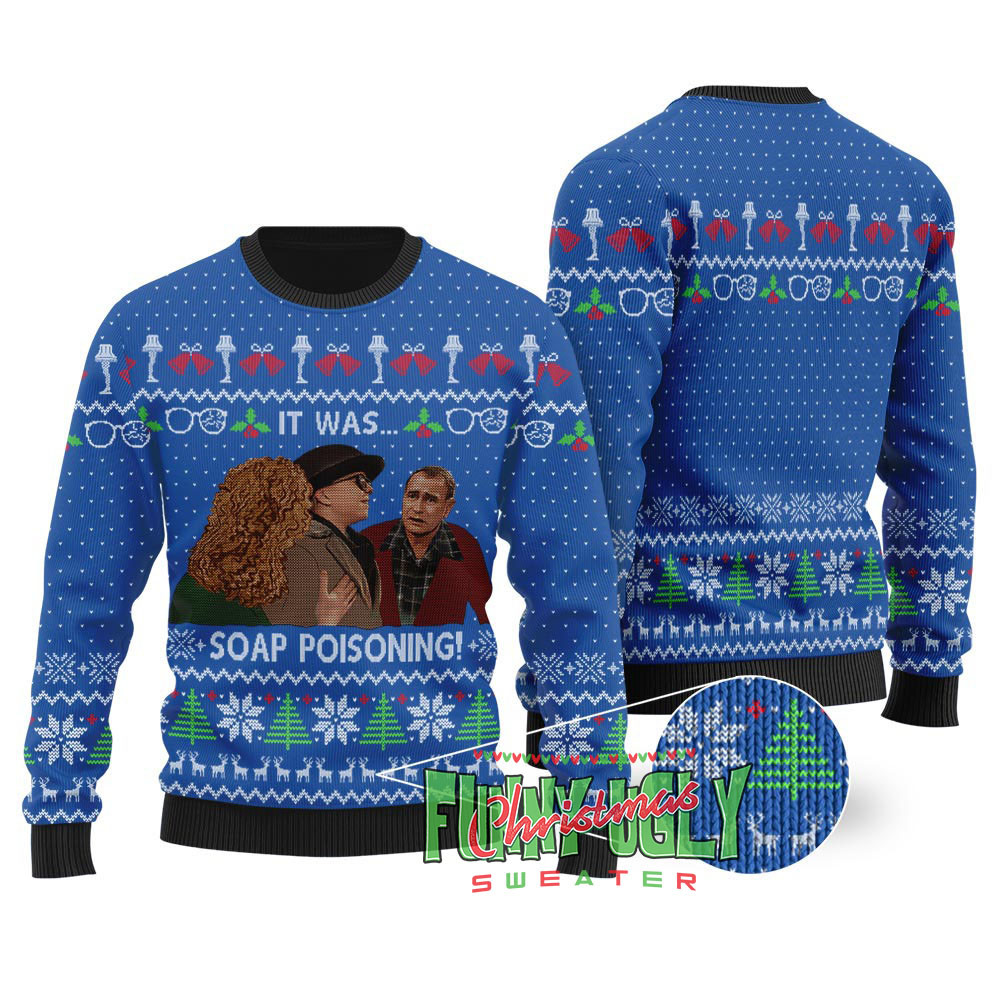 Soap Poisoning A Christmas Story Ugly Sweater Royal Exclusive Christmas Sweater Merch Gift Edition