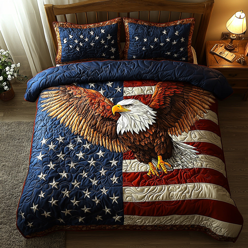 Soar Boldly Quilted Bedding Set Twin Bed Sheets Housewarming Gifts