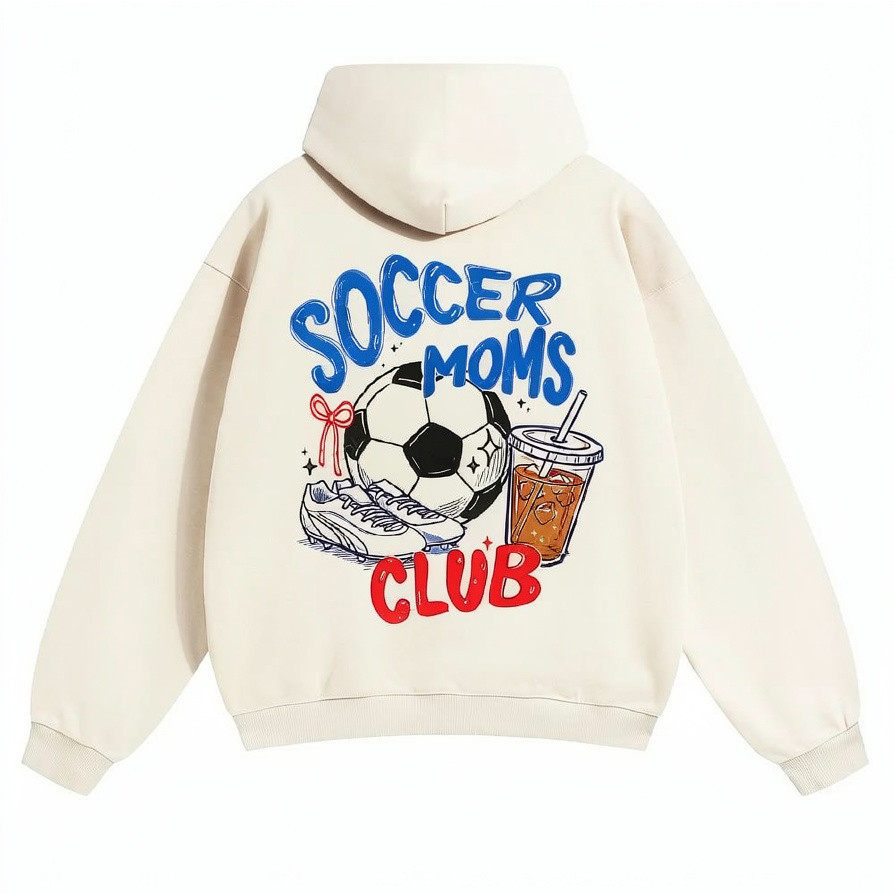 Soccer Moms Club Hoodie Sports Soccer Mom Pullover Gift For Soccer Mom