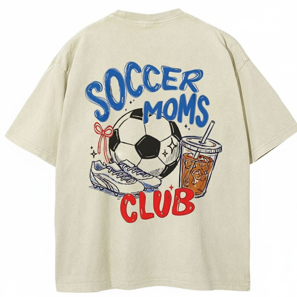 Soccer Moms Club T-Shirt Sports Soccer Mom Clothing Gift For Sports Lover