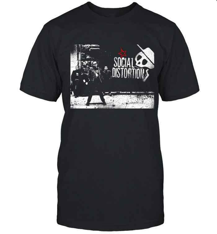 Social Distortion Band Logo T-Shirt Skeleton Pinup Cards Tee Music Fan Present