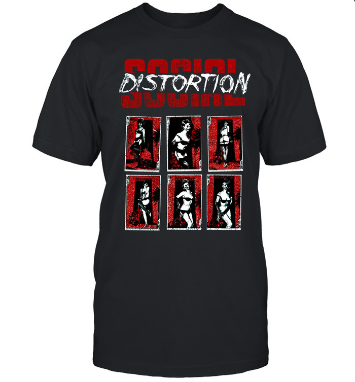 Social Distortion Band Logo T-Shirt Social Distortion Skeleton Pinup Cards Tee Music Lover Gift