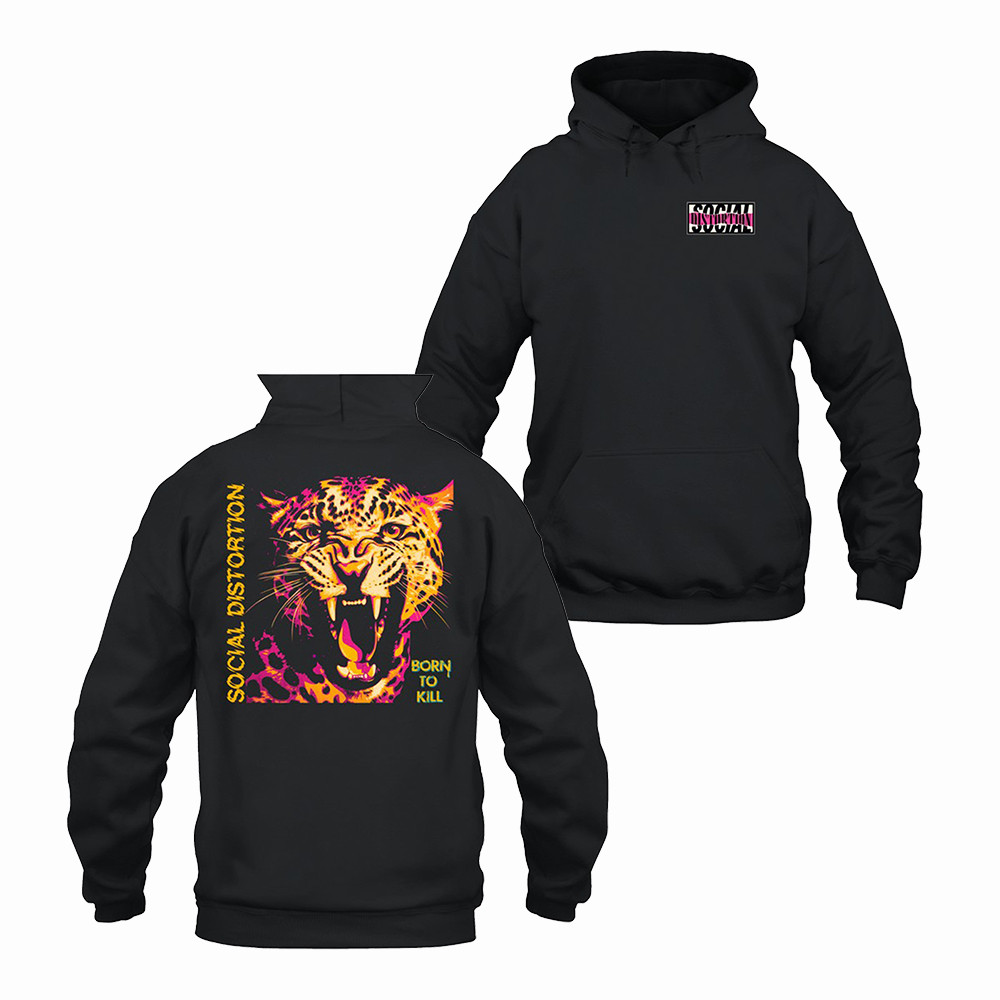 Social Distortion Jaguar Born To Kill Hoodie Social Distortion Born To Kill Apparel