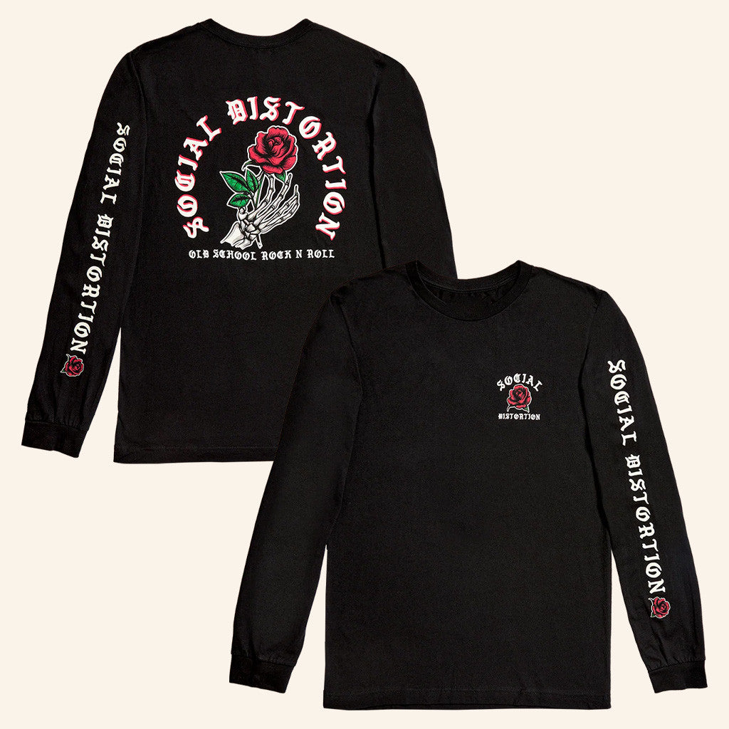 Social Distortion Merch Skelly Rose Long Sleeve T-Shirt Gifts For Dad Social Distortion Merch Skelly Rose Long Sleeve T-Shirt Gifts For Dad
