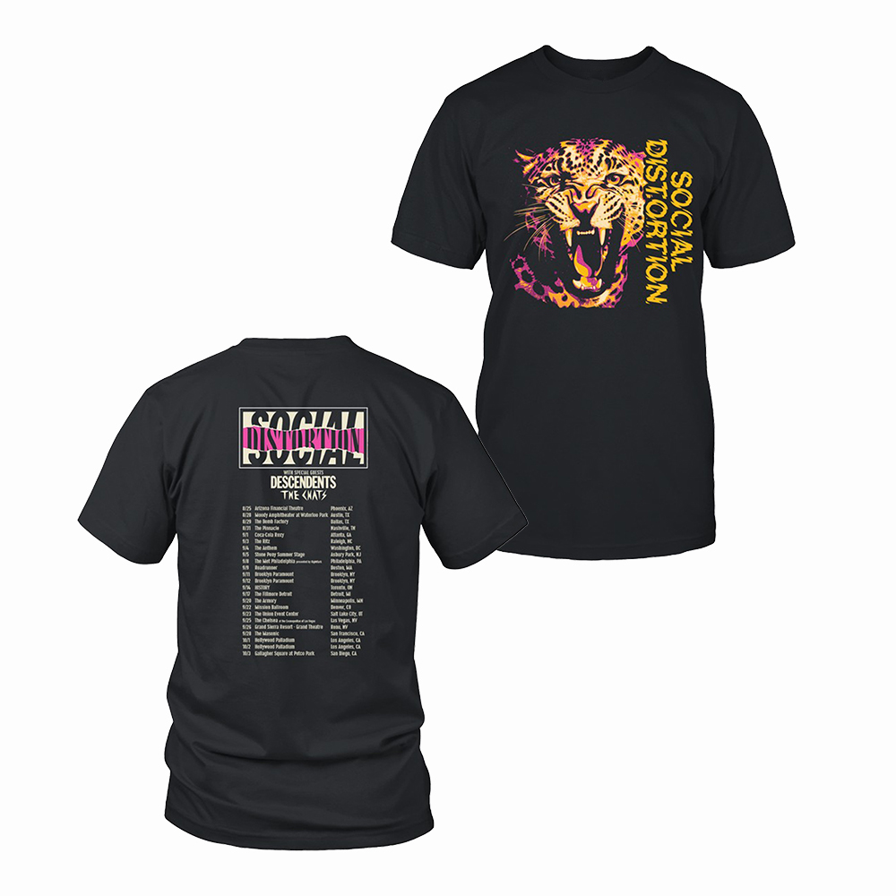 Social Distortion Roaring Jaguar T-Shirt 2024 North American Tour Tee Music Enthusiast Gift