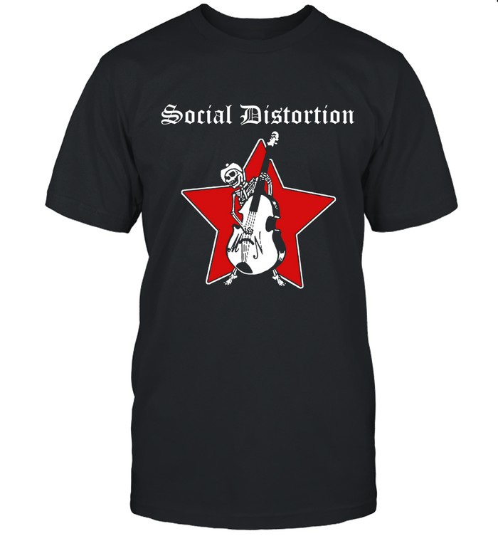 Social Distortion Skeleton Playing Cello T-Shirt Skeleton Playing Shirt Gift For Music Addicts