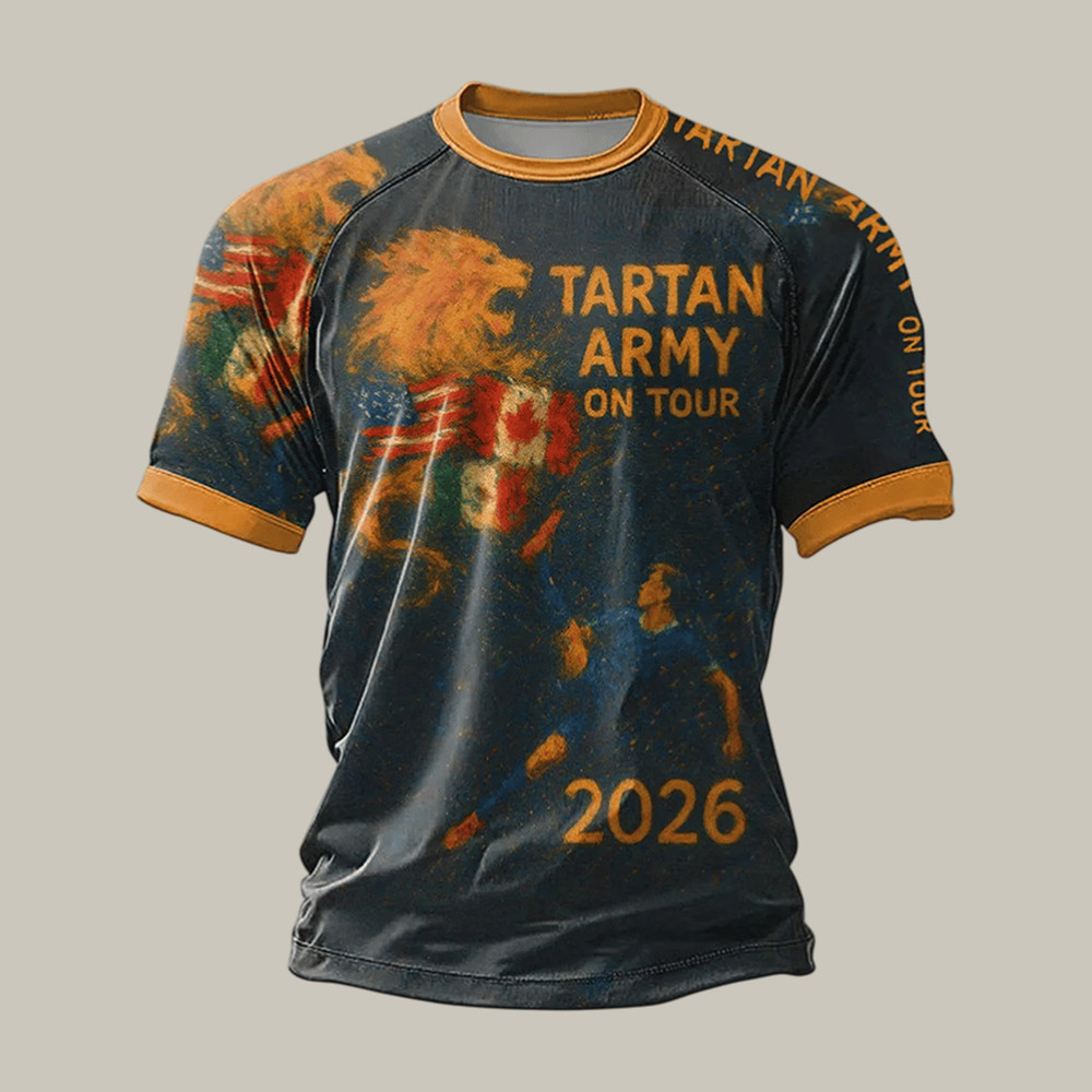 Soctland Tartan Army On Tour 2026 T-Shirt FIFA World Cup Team Shirt Present For Father's Day