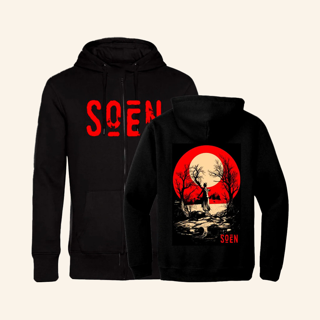 Soen Merch Moon Black Zipper Hoodie Husband Christmas Gift Ideas