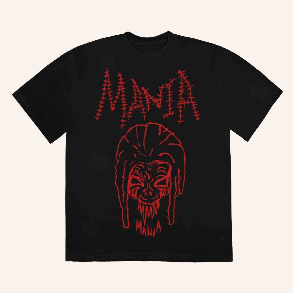 Sofaygo Merch Mania Skull Black T-Shirt Great Gifts For Rap Lovers