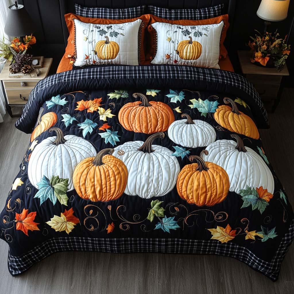 Soft Autumn Field Quilted Bedding Set Cute Bedroom Decor Fall Autumn Gifts For Her