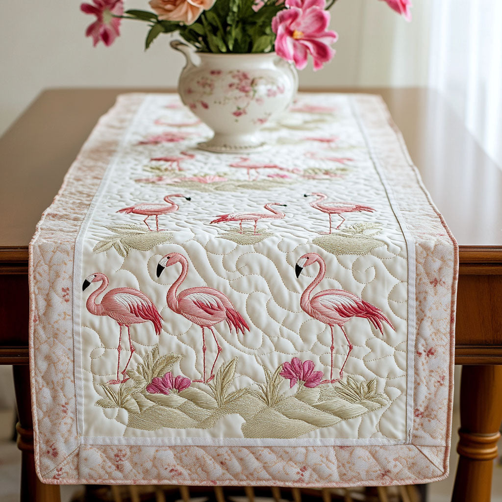Soft Elegance Quilted Table Runner Dining Table Ideas Flamingo Theme Gifts