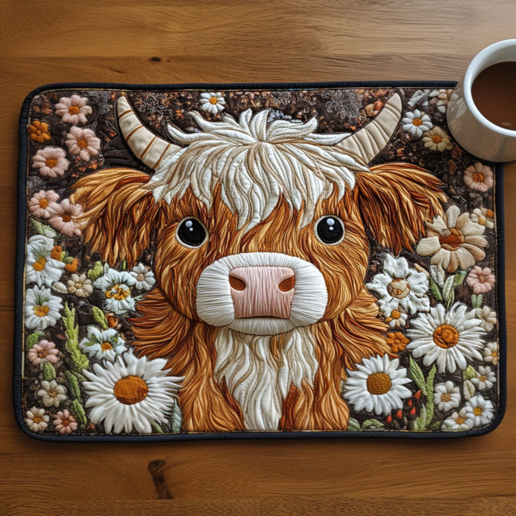 Soft Meadow Calves Quilted Placemat Dining Room Table Decorated For Christmas Christmas Present For Farmer