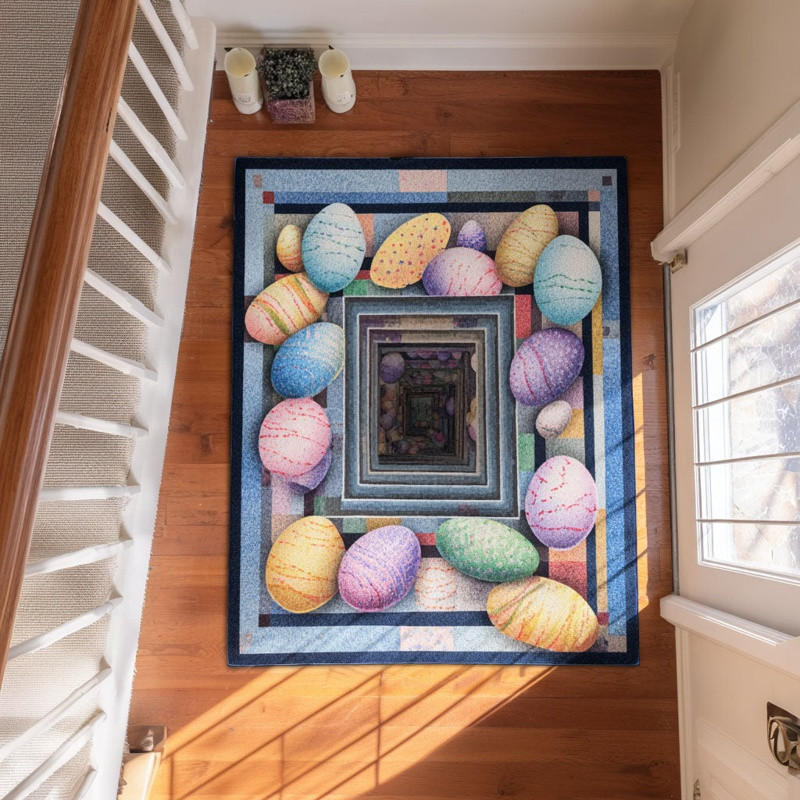 Soft Pastel Haven Quilted Area Rug Spring Floral Home Decor Best Gift For Easter Lovers