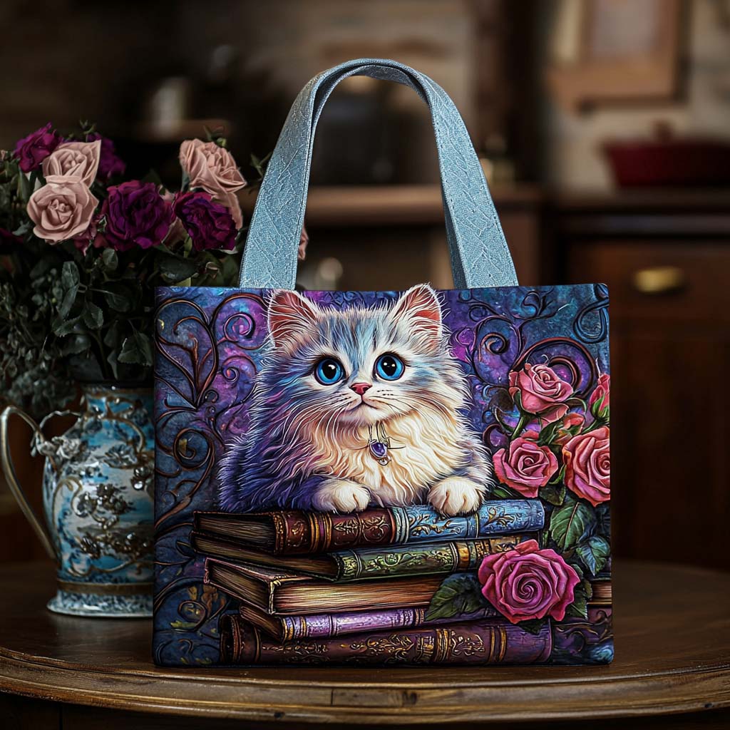 Soft Pawprints Quilted Tote Bag Cat Gifts For Xmas