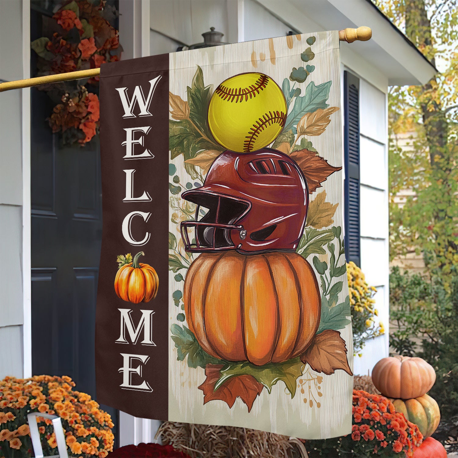 Softball Garden Flag House Flag Welcome Outdoor Decor Yard Decor Gifts For Softball Lover