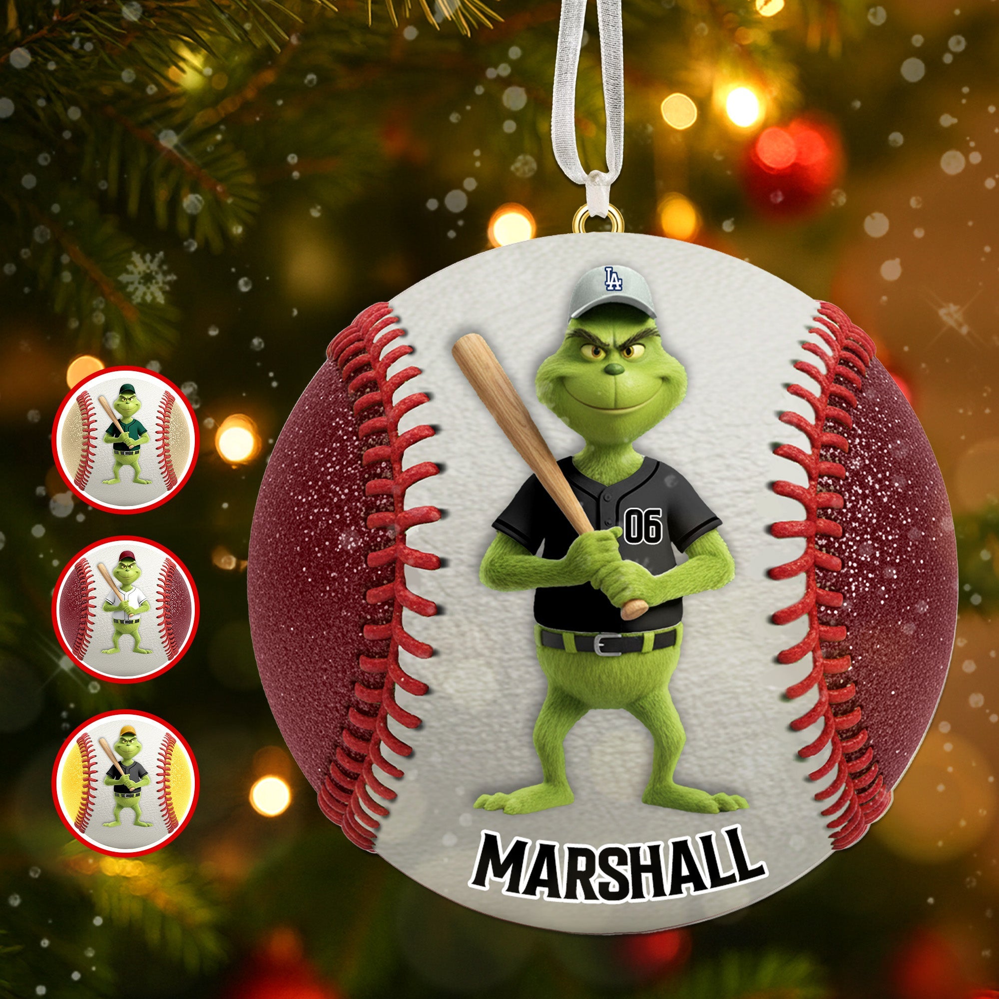 Softball Green Monster Ornament - Personalized Gifts For Sport Lover Christmas Ornament - Christmas Ornament Gift Idea Softball Green Monster Ornament - Personalized Gifts For Sport Lover Christmas Ornament - Christmas Ornament Gift Idea