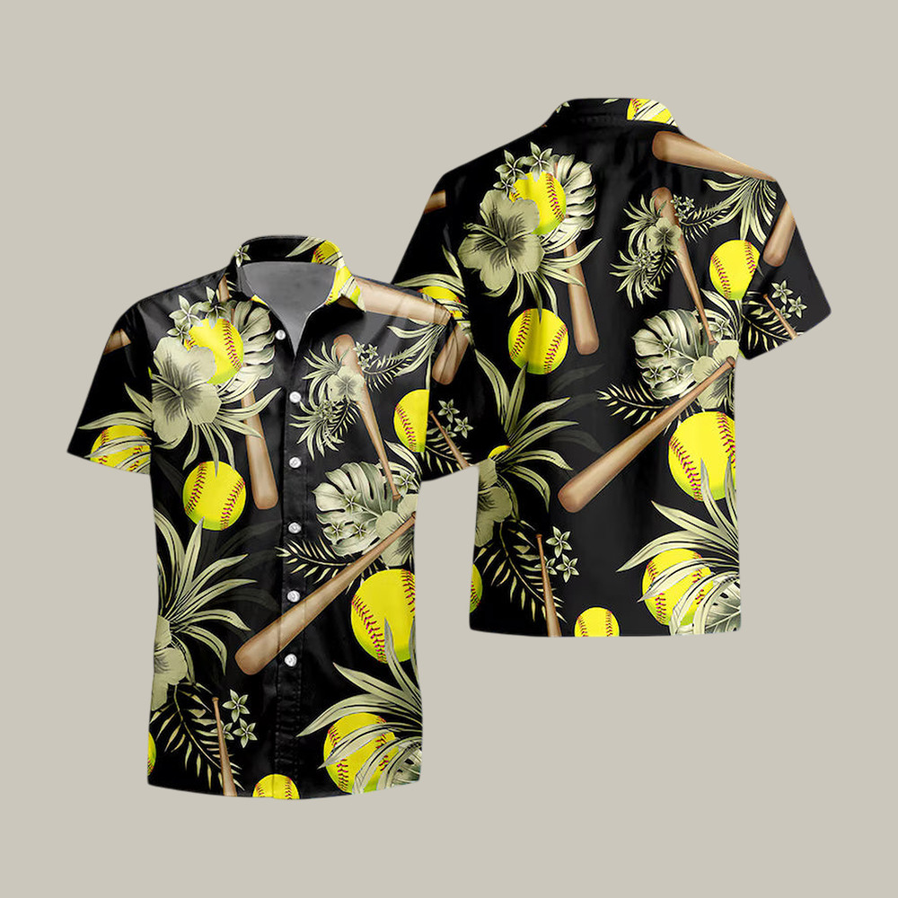 Softball Hawaiian Shirt Baseball Lover Shirt Best Present For Baseball Players