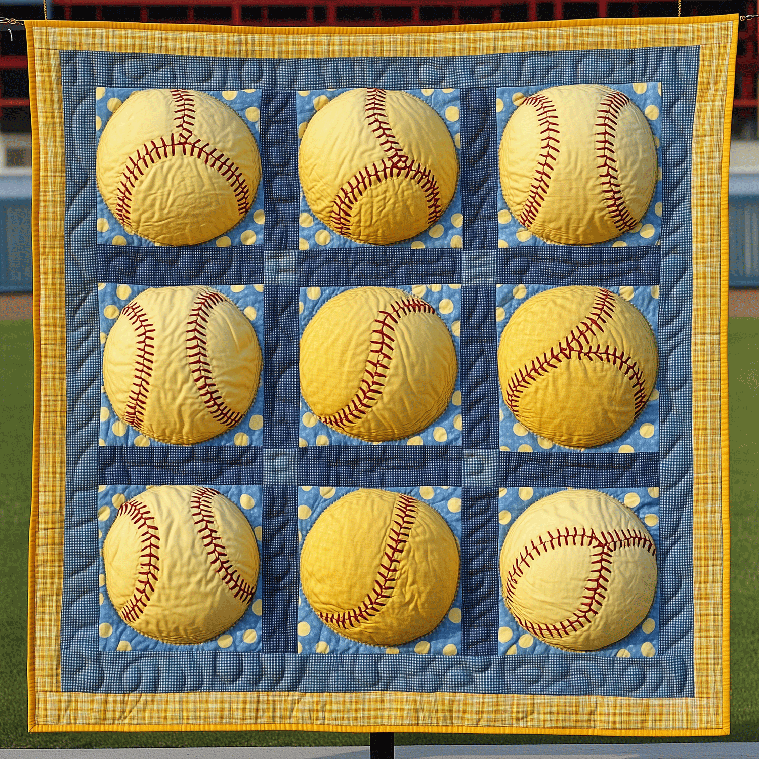 Softball Star Quilted Blanket Cute Blankets For Her
