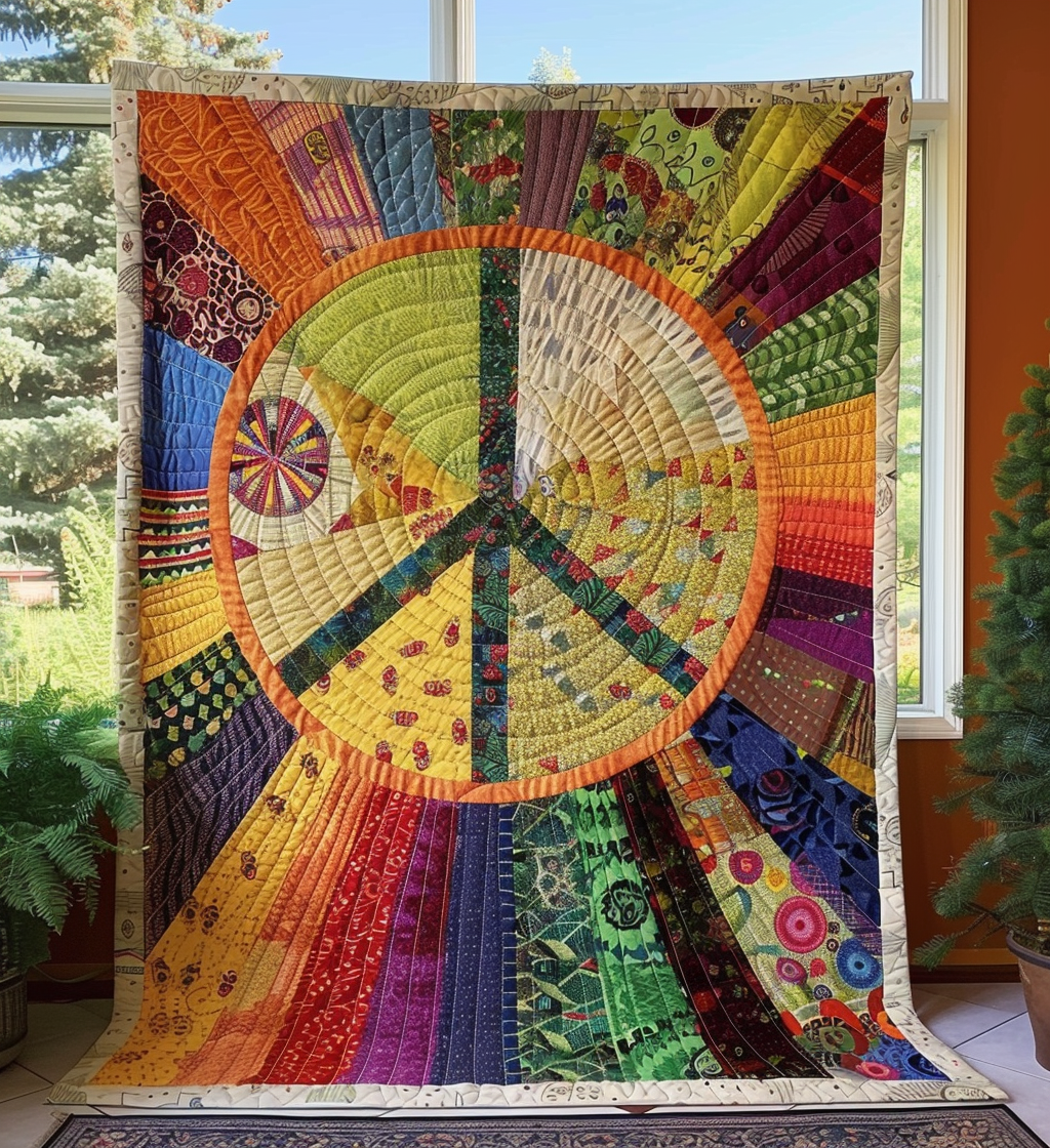 Solar Peace Quilted Blanket Cute Blankets For Bed