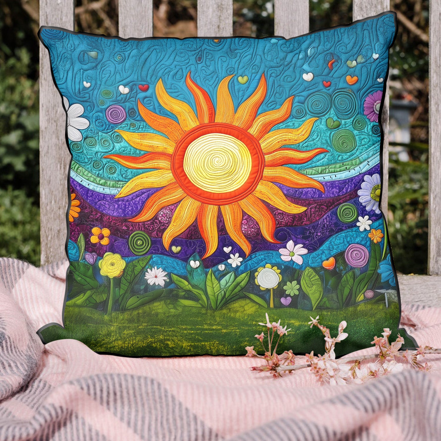 Solar Reverie Quilted Pillow Case Best Cool Pillow Cases Best Gifts For Hippies