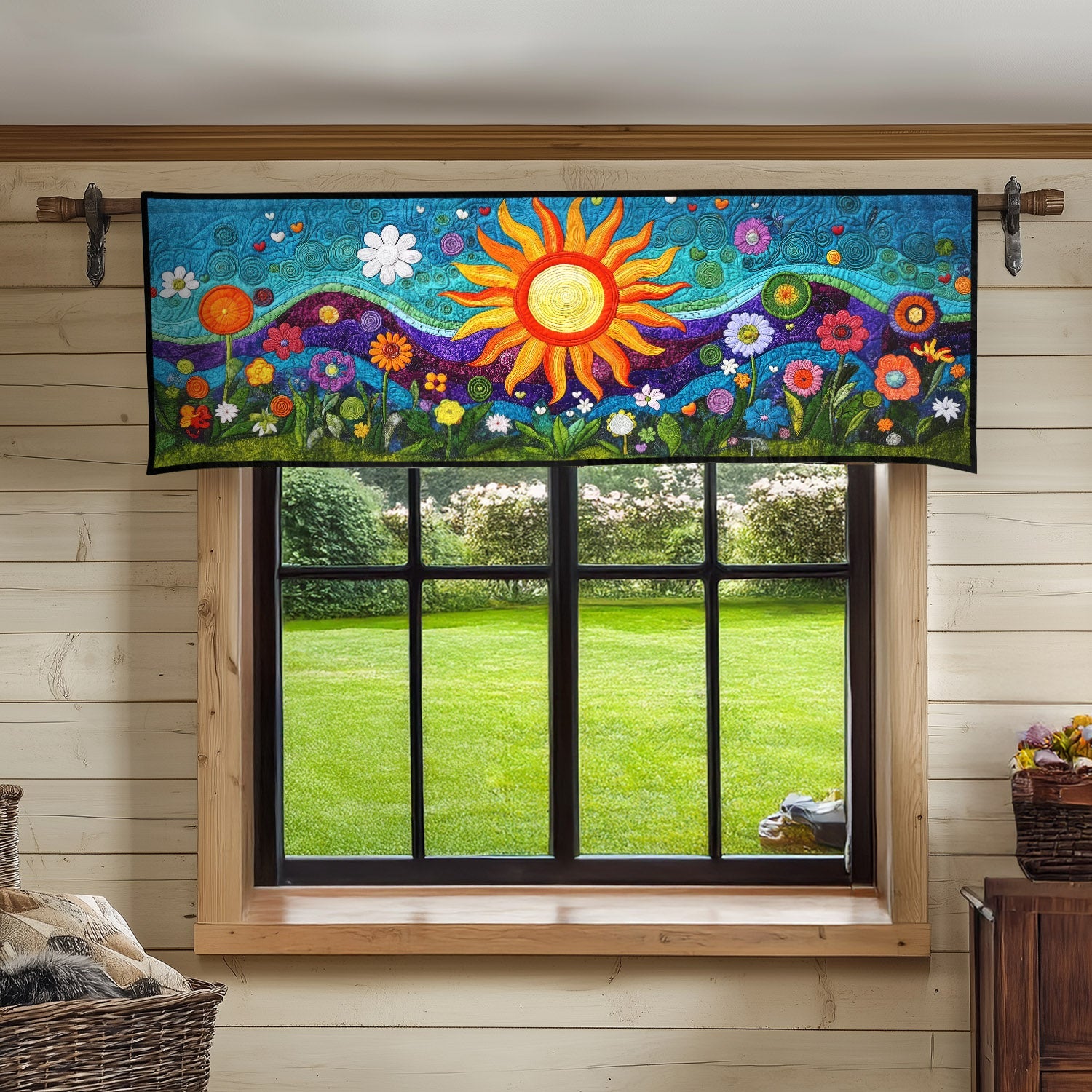 Solar Reverie Quilted Valance Home Front Door Design Gifts For The Flower Lover