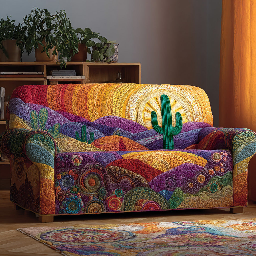 Solar Vista Quilted Sofa Cover Holiday Living Christmas Decor Unique Gifts Family