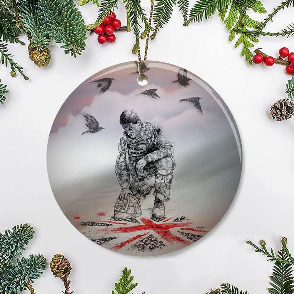 Soldier Kneeling New Zealand Flag Ornament Proud Veterans Patriotic Christmas Tree Ornaments Soldier Kneeling New Zealand Flag Ornament Proud Veterans Patriotic Christmas Tree Ornaments