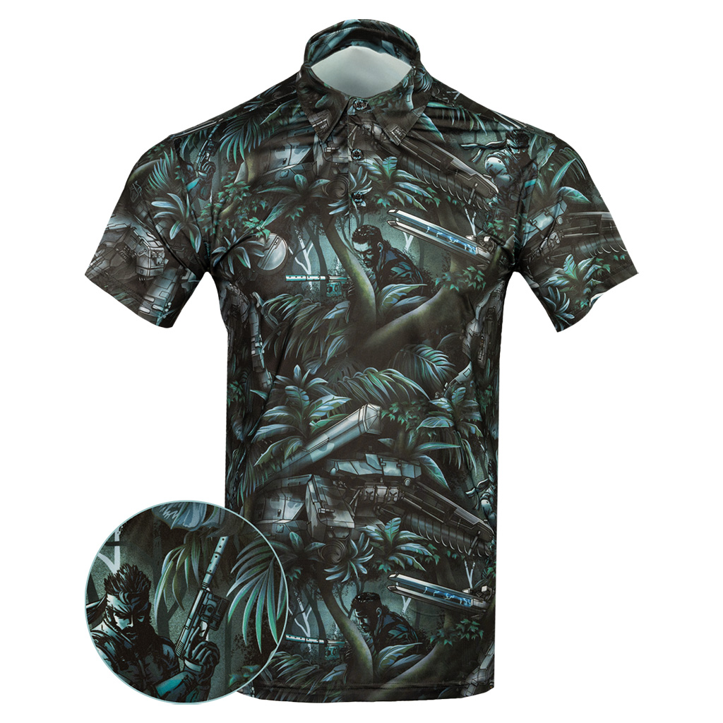 Solid Snake Polo Shirt Tactical Polo Shirt Hawaiian Style Gift Ideas For Gun Lovers
