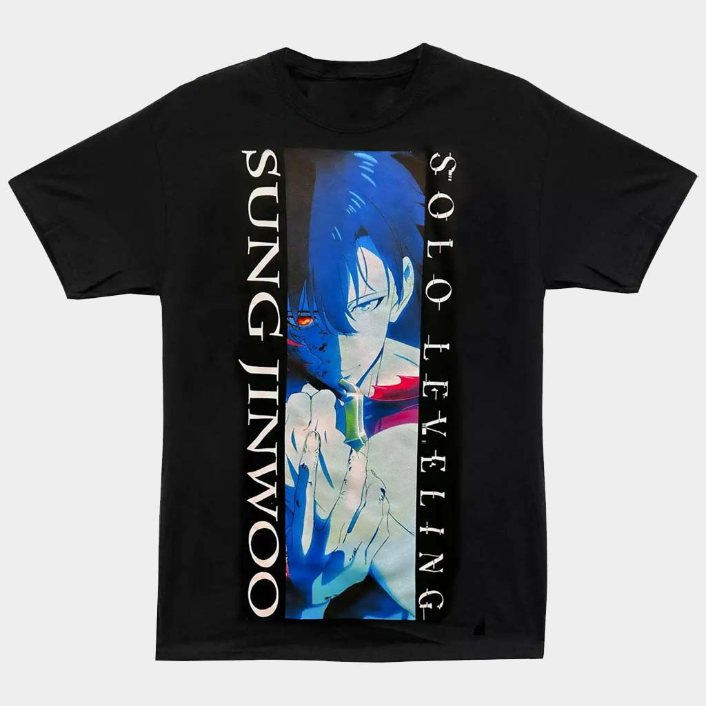 Solo Leveling Merch Solo Leveling Sung Jinwoo T-Shirt Birthday Gift For Son-1 Solo Leveling Merch Solo Leveling Sung Jinwoo T-Shirt Birthday Gift For Son-1