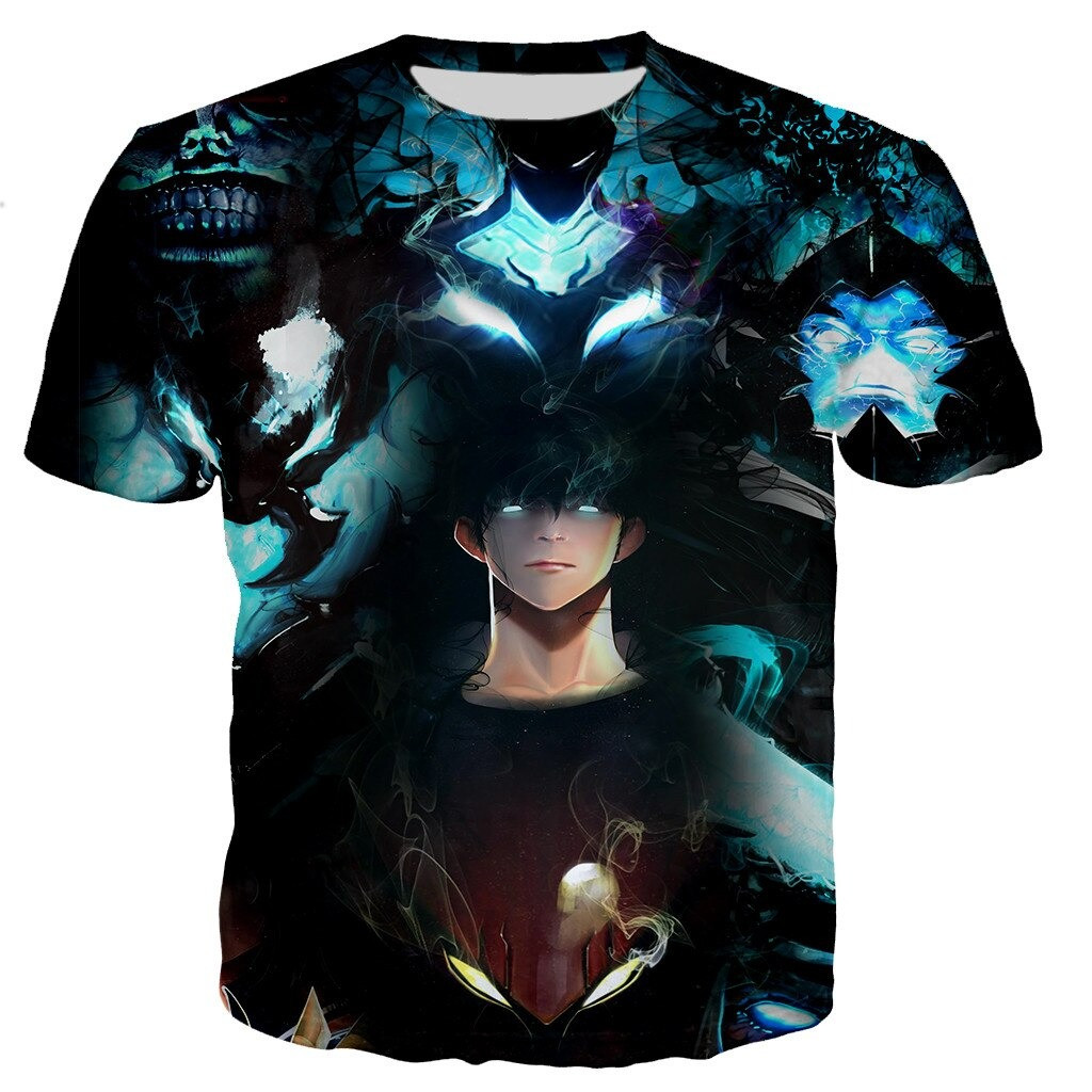 Solo Leveling Shirt Hunter Sung Jin Woo T-Shirt Official Merch Fan Gift Ideas