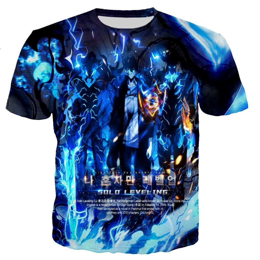 Solo Leveling Shirt Leveling Jin Woo X Beru X Igris T-Shirt Official Merch Manga Fans