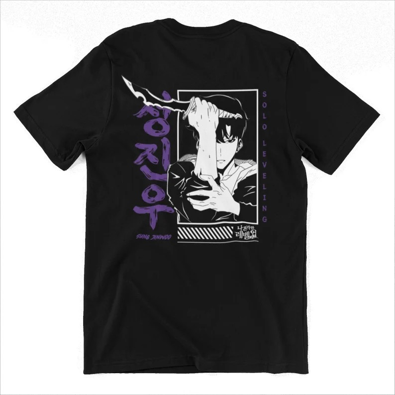Solo Leveling Shirt Manga Sung Jin Woo Solo Leveling T-Shirt Merch Gifts For Fans