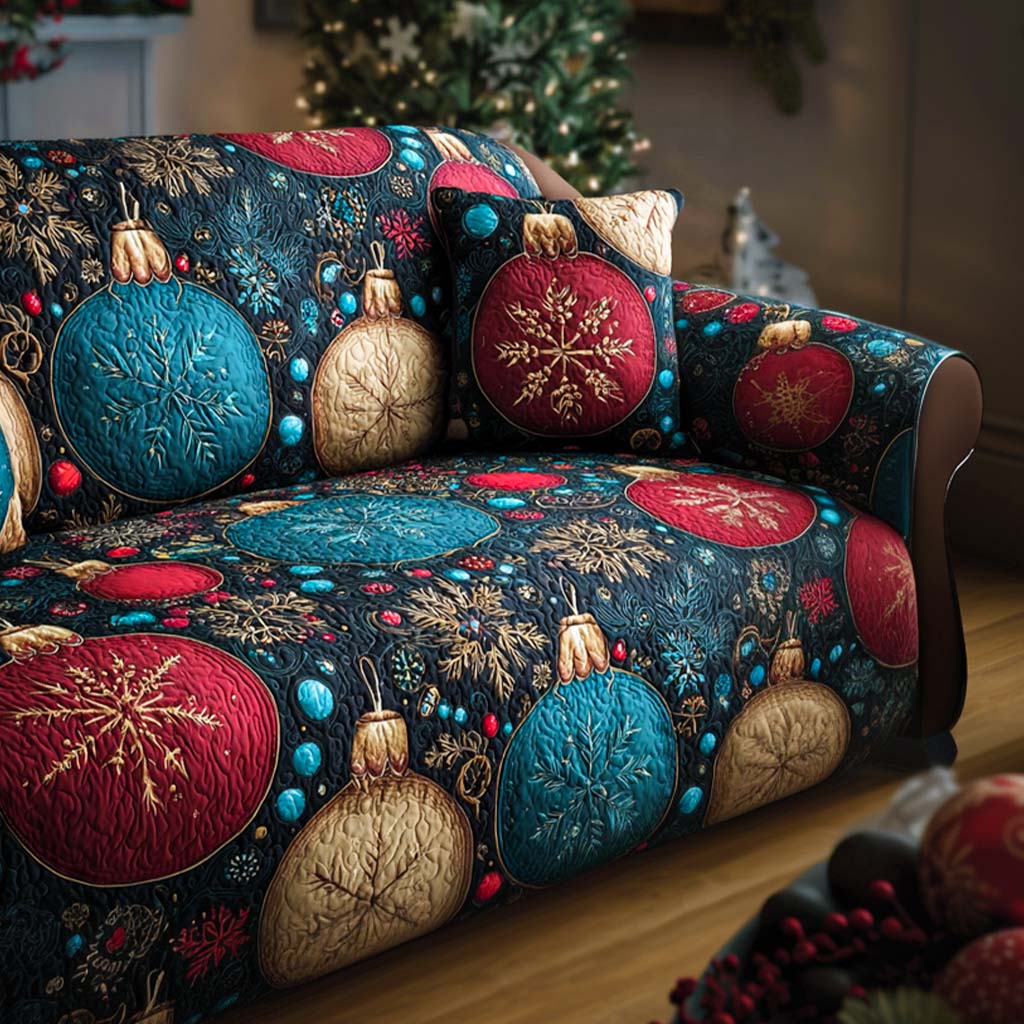 Solstice Light Quilted Sofa Cover Holiday Living Room Decor Unique Gifts For Family