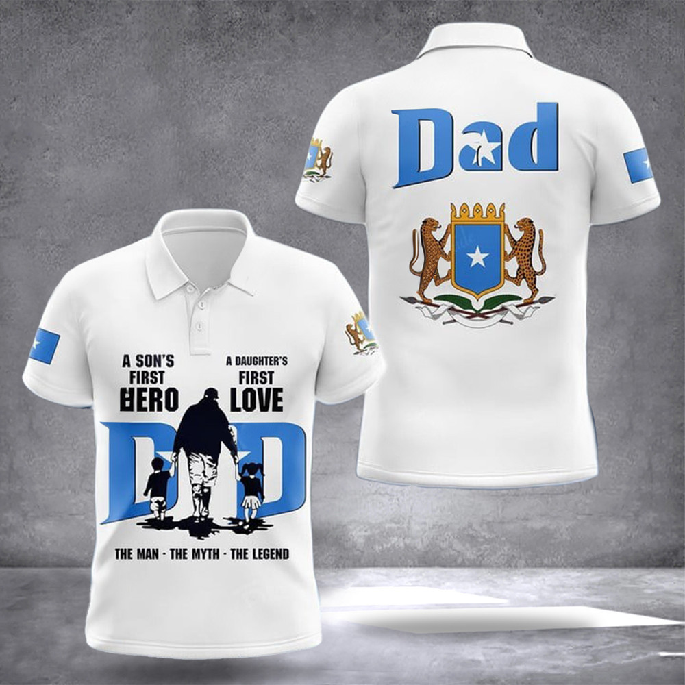 Somali Dad The Man The Myth The Legend Polo Shirt Somali Happy Father's Day Ideas