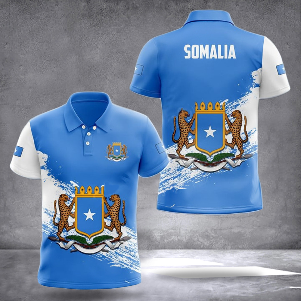 Somalia Coat Of Arms Polo Shirt Coat Of Arms Of Somalia Flag Emblem Clothing